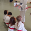 The red belts learning a new technique